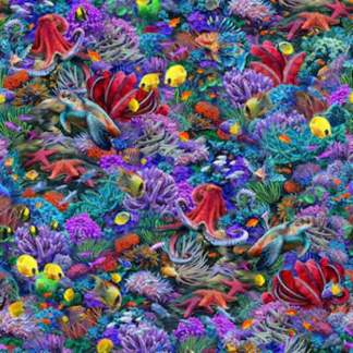 Handmade Placemat Or Table Runner Treasures at Sea Packed Sealife