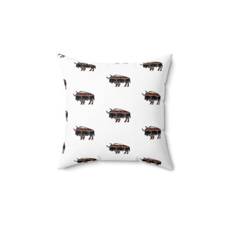 Whimsical Buffalo Print Pillow - Cozy Home Décor