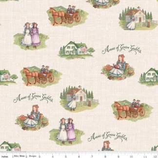 Handmade Placemat Or Table Runner Anne of Green Gables™ Anne and Friends Cream