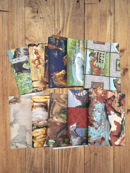 10 Fat Quarters - Assorted Horse Fat Quarter Bundle
