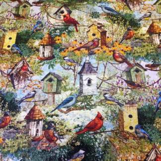 Birds Pastel Mini Cotton Fabric