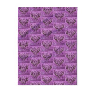 Butterfly Skull Pattern Arctic Fleece Blanket - Cozy Home Decor