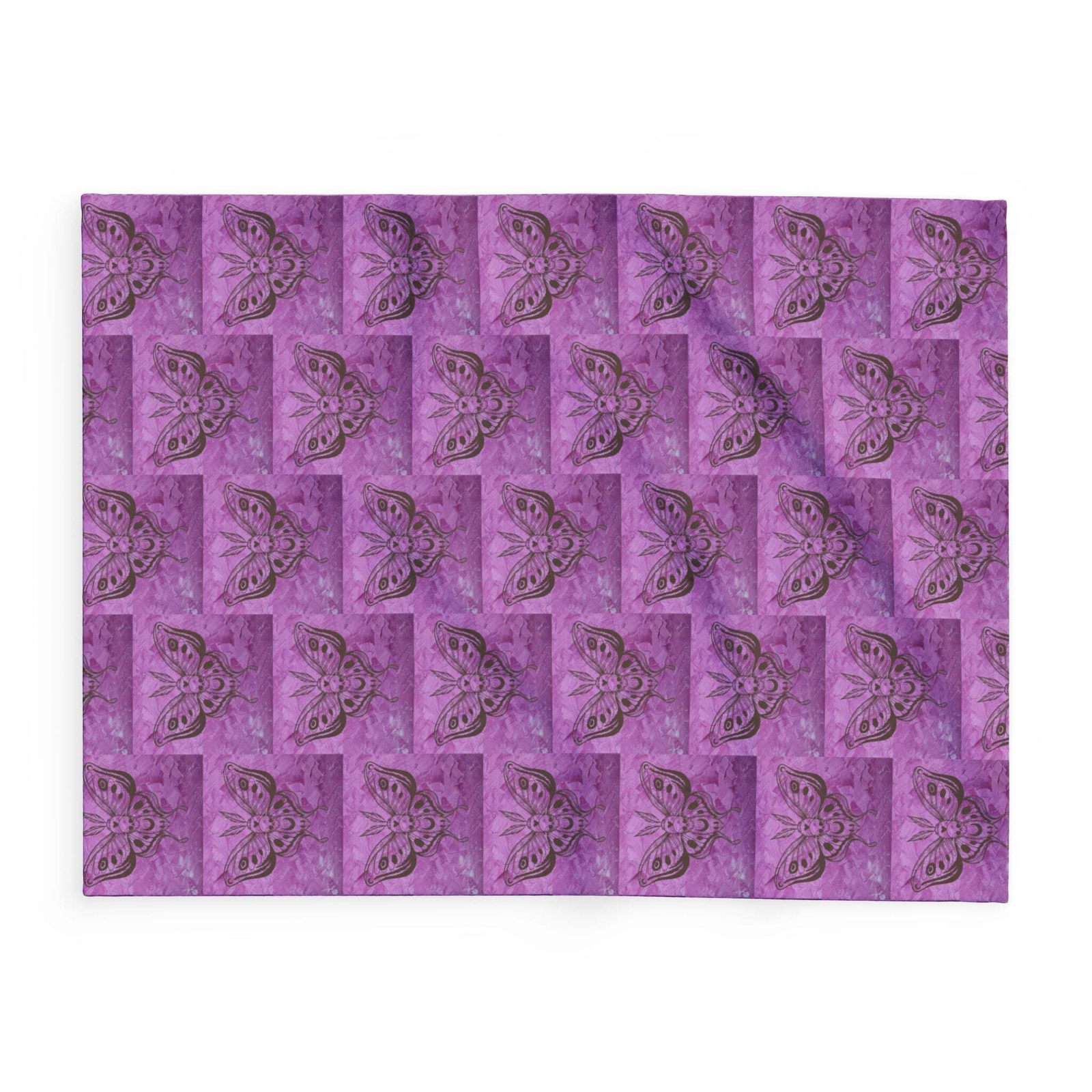 Butterfly Skull Pattern Arctic Fleece Blanket - Cozy Home Decor - Image 2