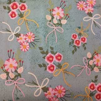 Flowers Bouquet Cotton Fabric