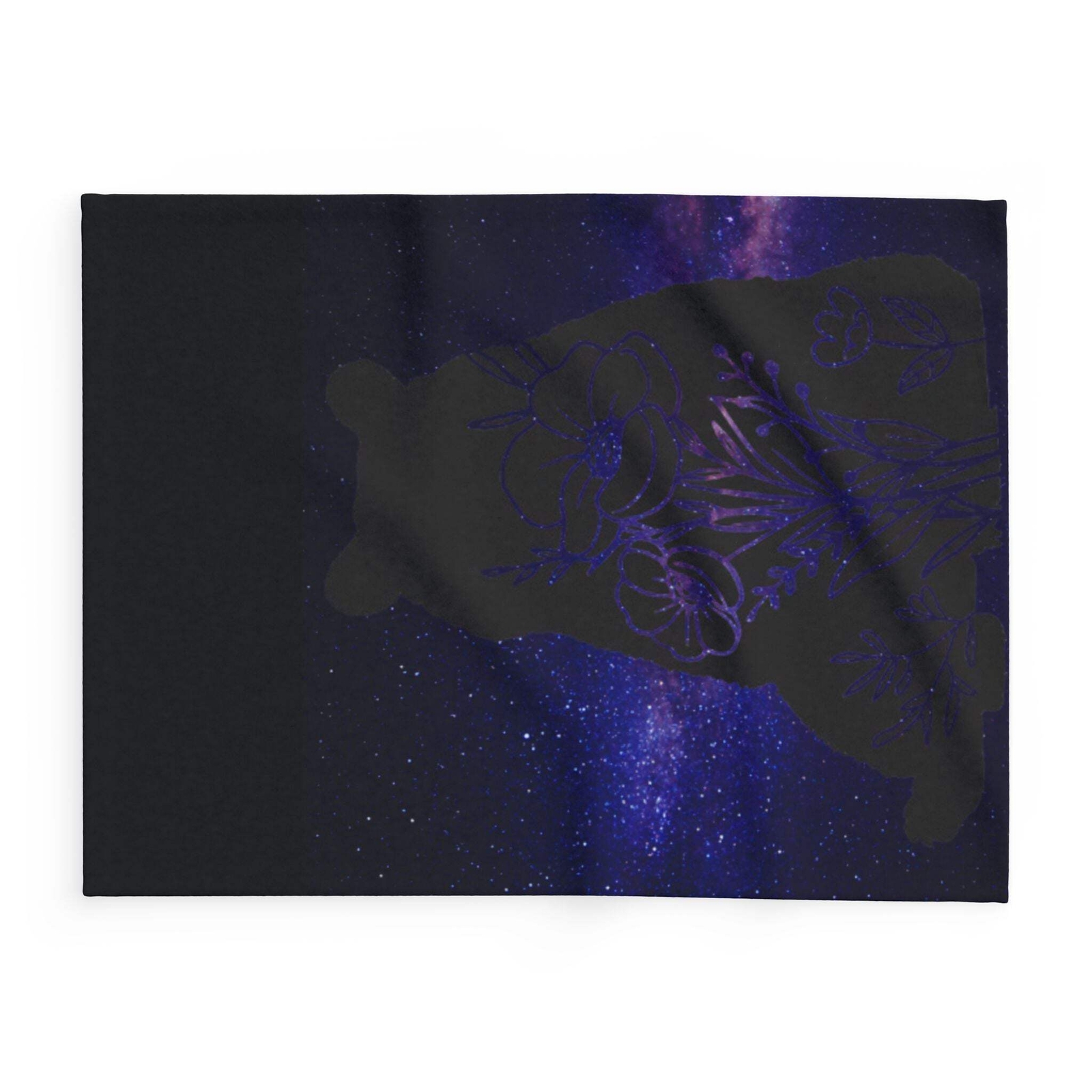 Cosmic Bear Arctic Fleece Blanket - Cozy Starry Night Throw for Home Decor and G - Image 2