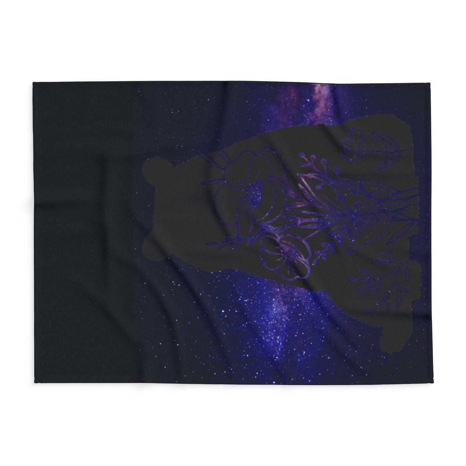 Cosmic Bear Arctic Fleece Blanket - Cozy Starry Night Throw for Home Decor and G - Image 8