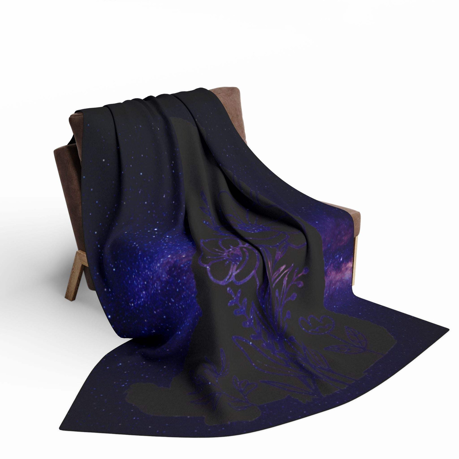 Cosmic Bear Arctic Fleece Blanket - Cozy Starry Night Throw for Home Decor and G - Image 10