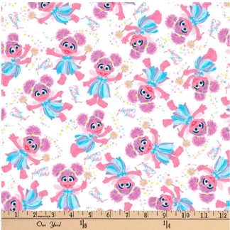 Sesame Street Abby Cotton Fabric by the Yard