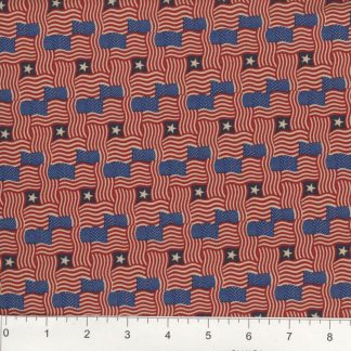 Handmade Valance or Curtain Panel Patriotic Flags Woven