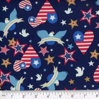 Handmade Valance or Curtain Panel Patriotic independence