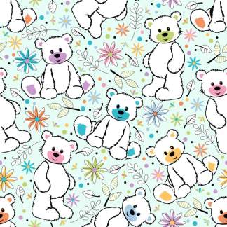 Handmade Blanket, Burp Rag/ Security Blanket, and Bib Fun Flannel- Teddy Bears L