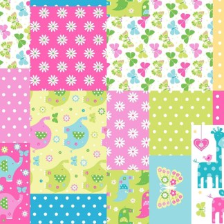 Handmade Blanket, Burp Rag/ Security Blanket, and Bib Baby Patch Pastel Multi