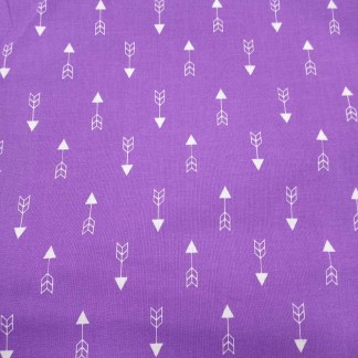 Arrows Purple Cotton Fabric