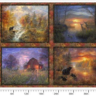 Whitetail Country 36" Panel Cotton Fabric