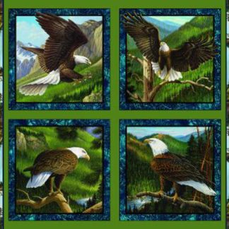Flying High Eagle Pillow Panel Cotton Fabric
