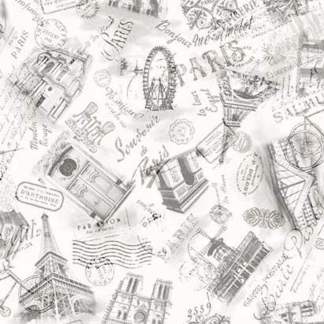 Handmade Placemat Or Table Runner Silhouettes De Paris Taup