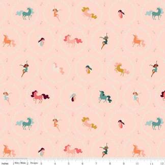 Fairy Dust Frames Blush Sparkle Cotton Fabric