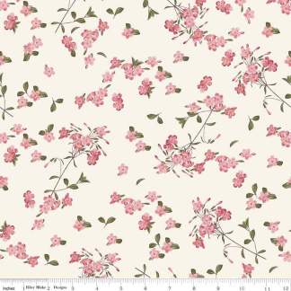 Springtime Blossoms Pink Cotton Fabric