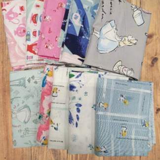 Assorted Alice in Wonderland Flat Fold Assortment 25 Yard Bundle Cotton Fabric
