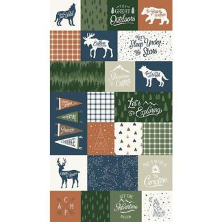 Adventure is Calling Navy 24" Cotton Panel