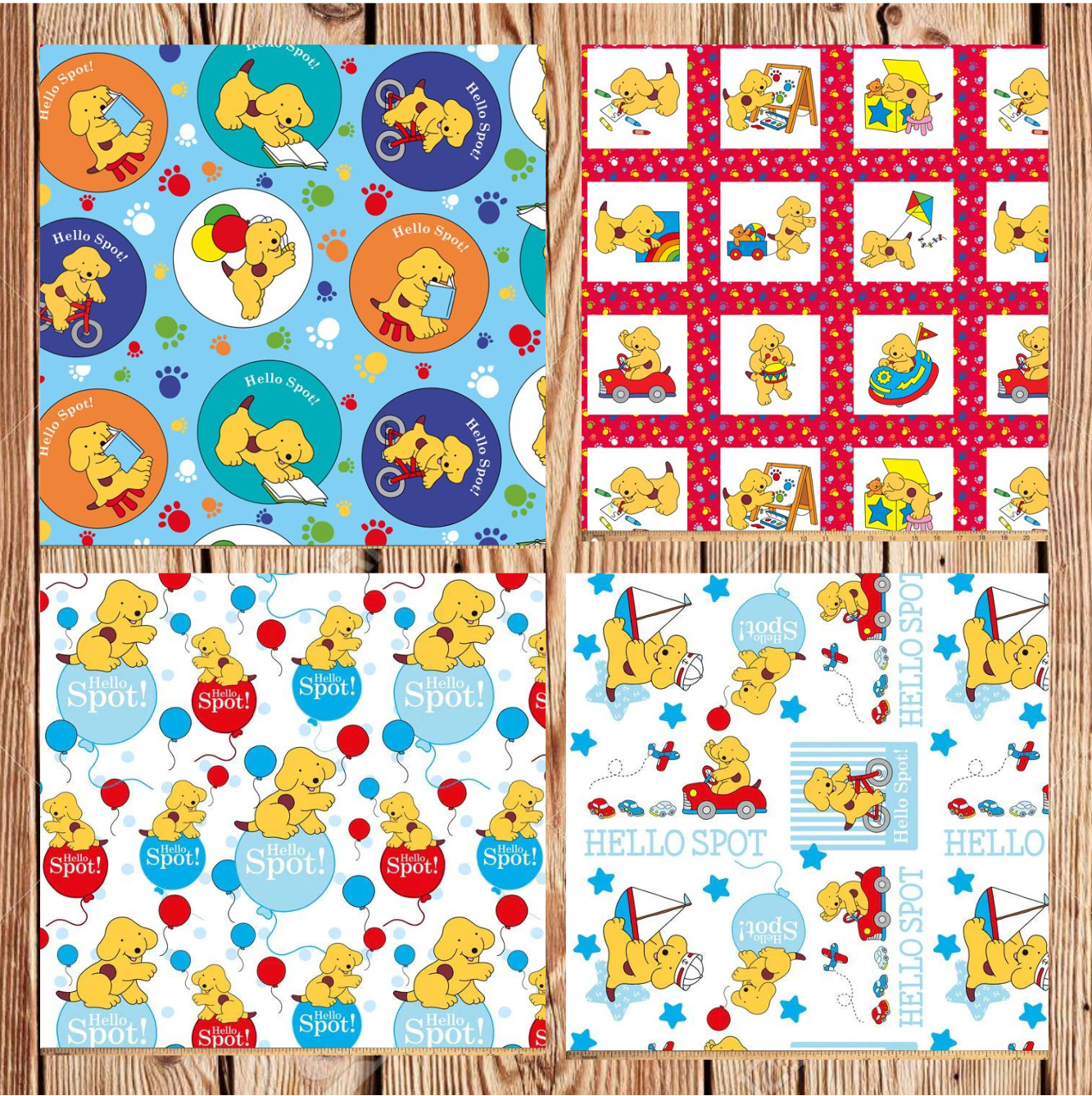 4 Fat Quarters - Assorted Spot Fat Quarter Bundle