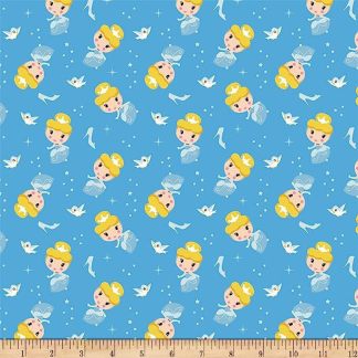 Disney Princess Kawaii Cute Cinderella Cotton Fabric