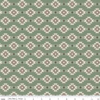 Handmade Placemat Or Table Runner Let's Get Lost in the Woods Geometric Sage