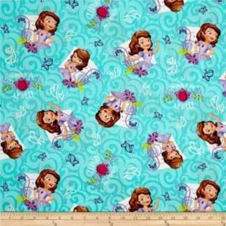 Sofia the First Sofia The Power of the Amulet Teal Cotton Fabric