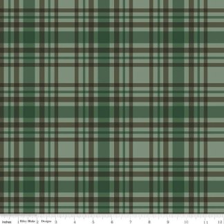 Handmade Placemat Or Table Runner Let's Get Lost in the Woods Plaid Green