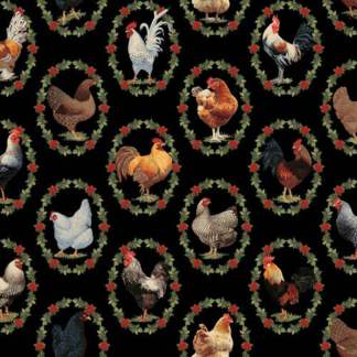 Heirloom Rooster Cotton Fabric