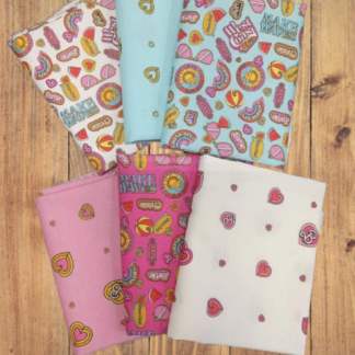 6 Half Yards -Assorted Malibu Barbie Half Yard Bundle