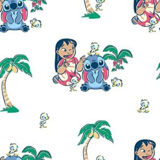 Lilo and Stitch With Friends Cotton Fabric