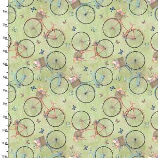 Handmade Placemat Or Table Runner Bunny Kisses & Easter Wishes Blooming Bicycles