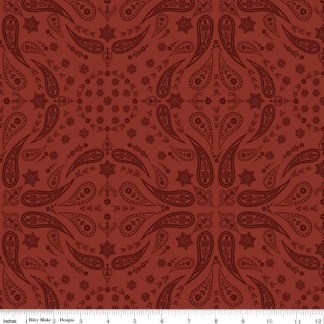 Handmade Placemat Or Table Runner Back of the Chutes Bandana Rust