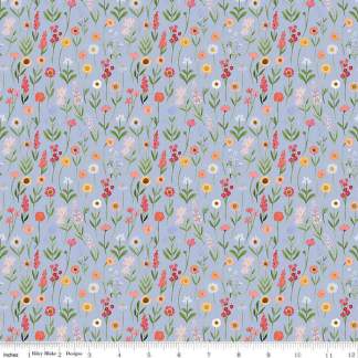 Handmade Placemat Or Table Runner Flora No. 6 Stems Periwinkle