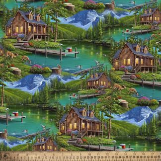 Harmony Lake Life Cotton Fabric