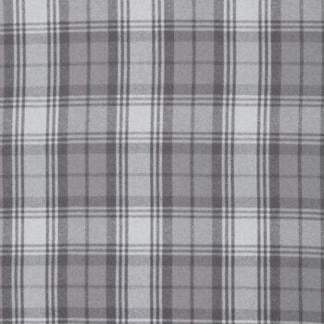Gray Plaid Flannel Fabric