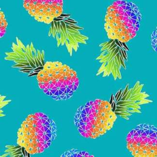 Handmade Placemat Or Table Runner Party Pineapples Turquoise