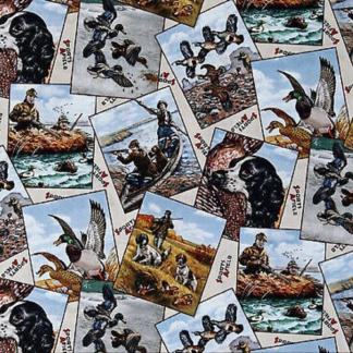 Hunting Dogs Sport AField Cotton Fabric