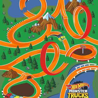 Handmade Tapestry "Hot Wheels Monster Trucks Canvas”