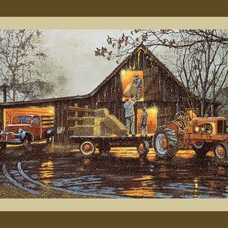 Handmade Tapestry "Last Chore of the Day”