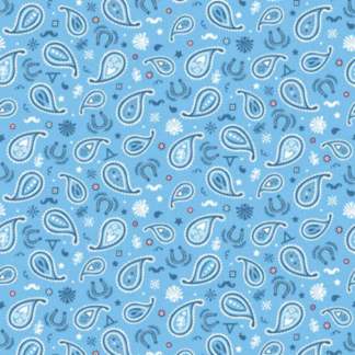 Handmade Placemat Or Table Runner Howdy Pard'ner Bandana Blue