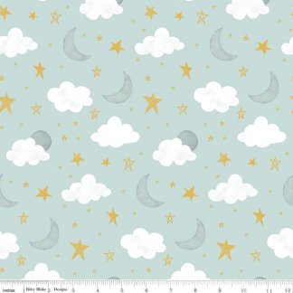 Handmade Placemat Or Table Runner Its A Boy Aqua Moon and Stars