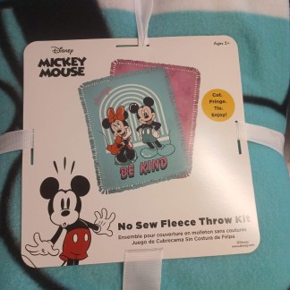 72" x 60" Disney Mickey Mouse ALWAYS BE KIND No Sew Blanket Kit