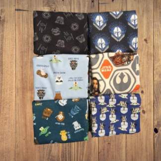 6 Half Yards -Assorted Star Wars Flannel Half Yard Bundle