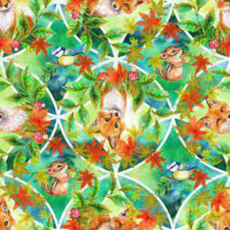 Aubrun Fox Cotton Fabric