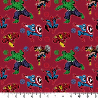 Marvel Heroes Fury Red Cotton - 1 Yard Precut