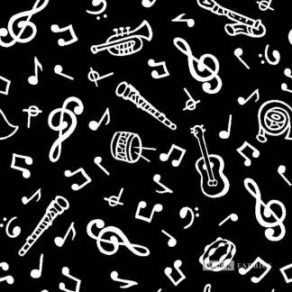 Extra Credit By Challis & Ross Mini Music Cotton Fabric