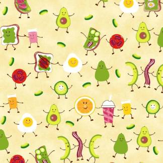 Lollie Snacks Morning Snack Cotton Fabric