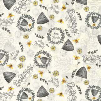 Handmade Valance or Curtain Panel Bee Hives And Sunflowers White